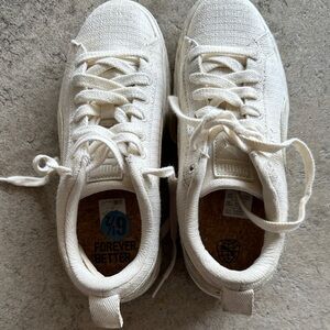 Puma Off-White Canvas Low-Top Sneakers